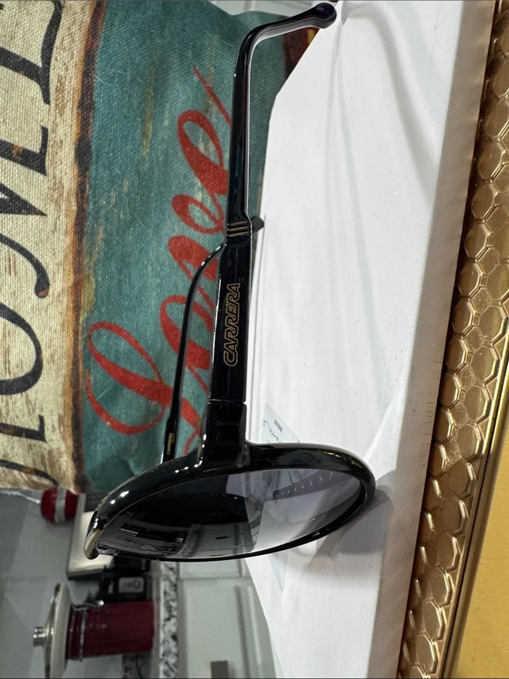 Carrera Champion Black Designer Sunglasses Black Lenses Aviator Special Edition